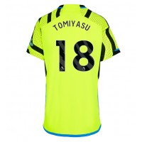 Camiseta Arsenal Takehiro Tomiyasu #18 Segunda Equipación Replica 2023-24 para mujer mangas cortas